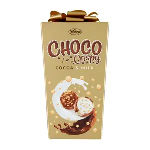 Socola Nhân Kem Sữa & Cacao với Hạt Bỏng Giòn, Choco Crispy Cocoa & Milk (180g) - VOBRO